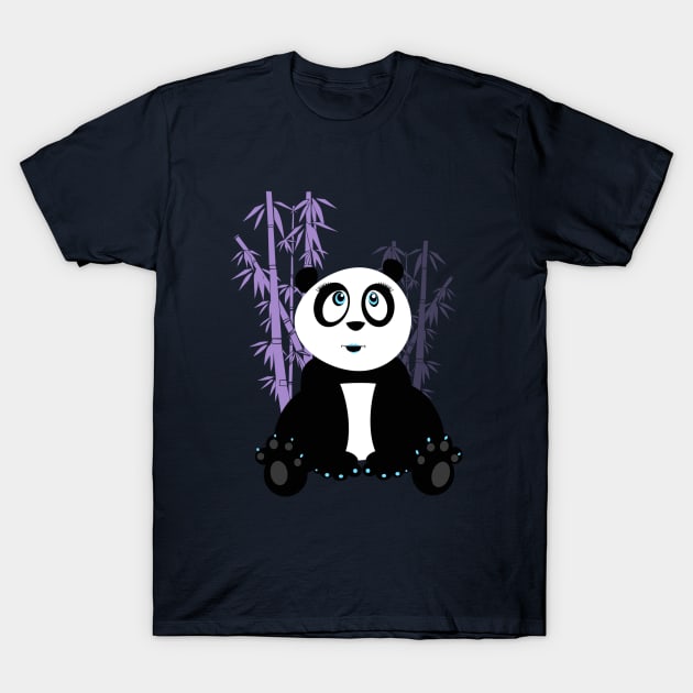 Panda Girl - Purple T-Shirt by adamzworld